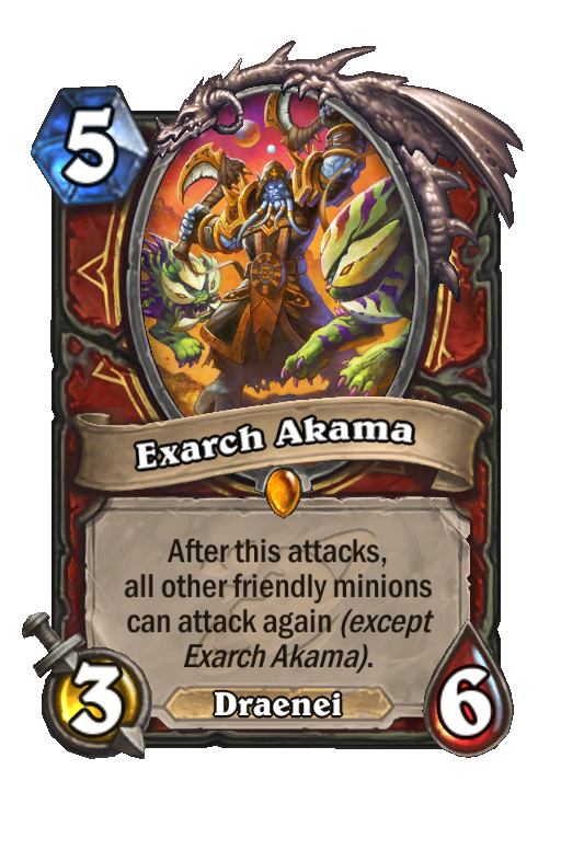 Exarch Akama Hearthstone kártya