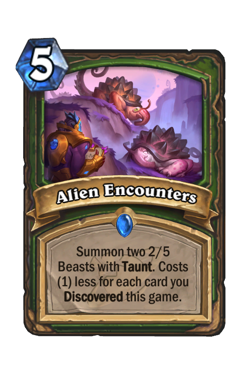 Alien Encounters Hearthstone kártya