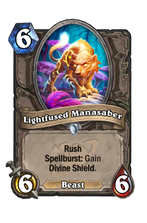 Lightfused Manasaber Hearthstone kártya