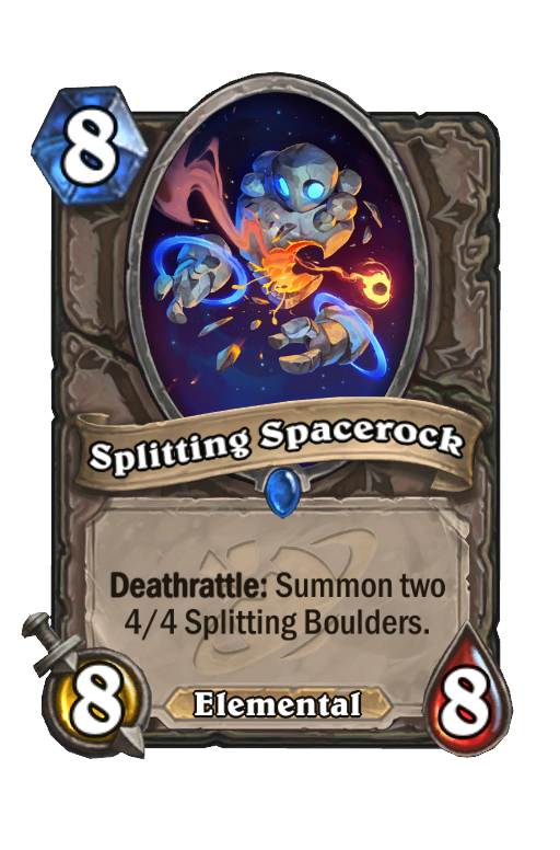 Splitting Spacerock Hearthstone kártya