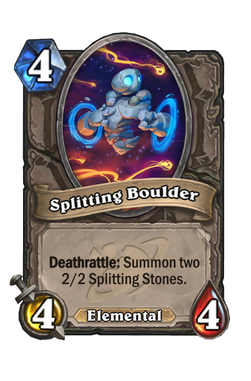 Splitting Boulder Hearthstone kártya