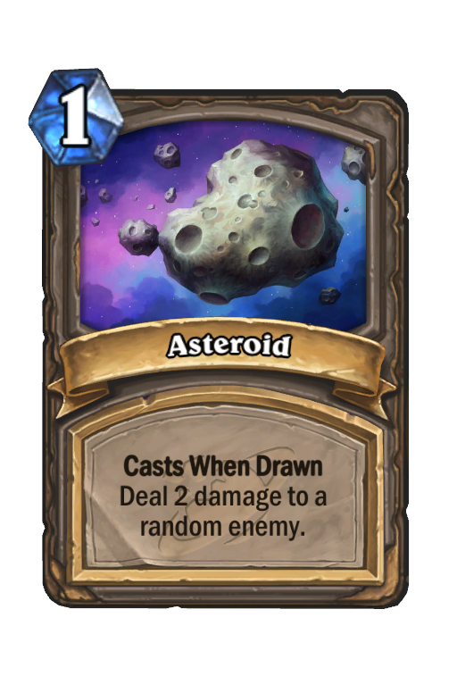 Asteroid Hearthstone kártya