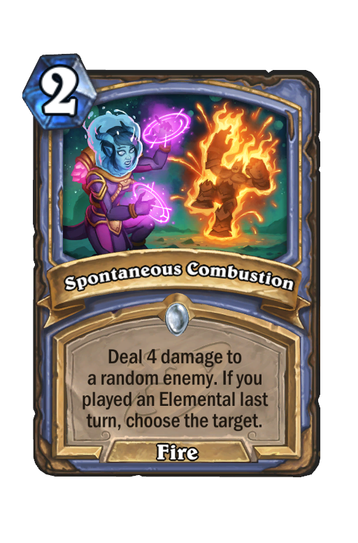 Spontaneous Combustion Hearthstone kártya