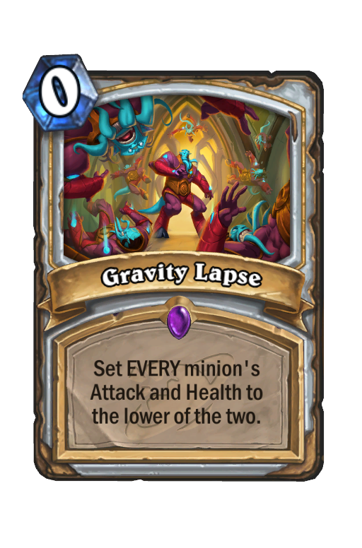 Gravity Lapse Hearthstone kártya