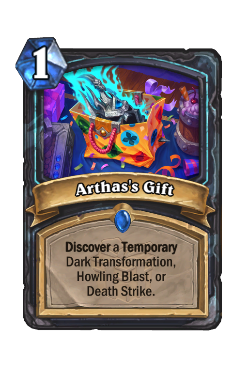 Arthas's Gift Hearthstone kártya