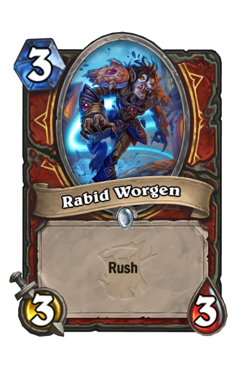 Rabid Worgen Hearthstone kártya