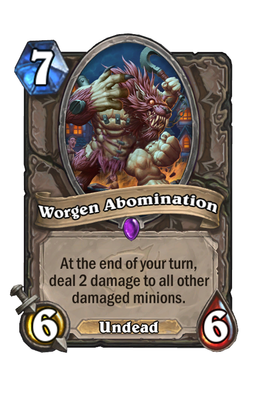 Worgen Abomination Hearthstone kártya