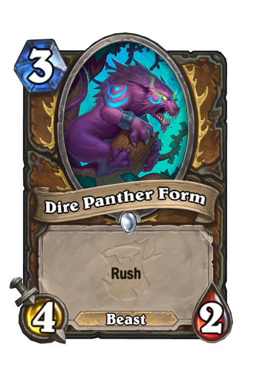 Dire Panther Form Hearthstone kártya