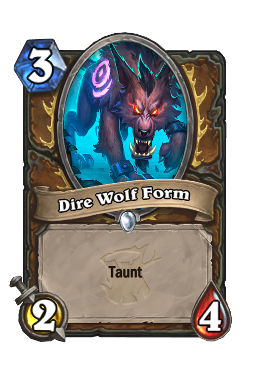 Dire Wolf Form Hearthstone kártya
