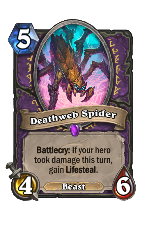 Deathweb Spider Hearthstone kártya