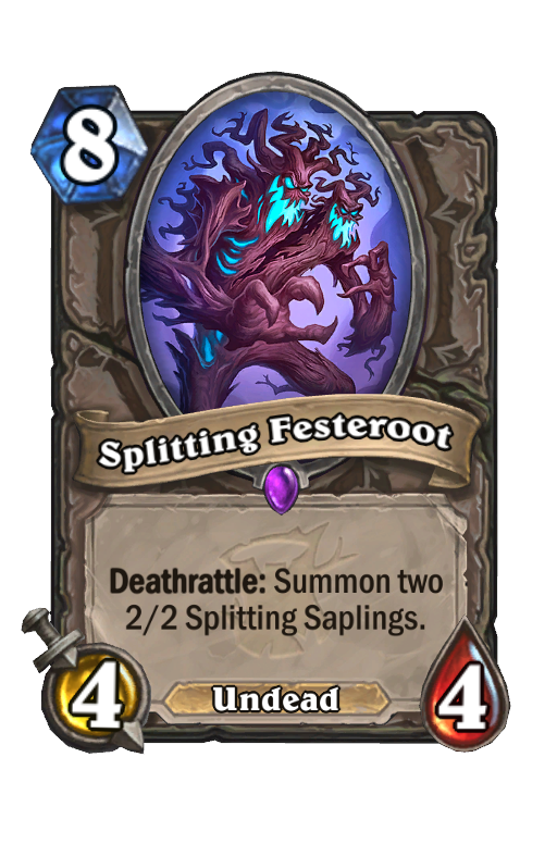 Splitting Festeroot Hearthstone kártya