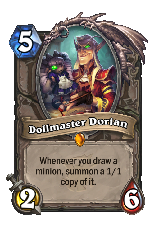 Dollmaster Dorian Hearthstone kártya
