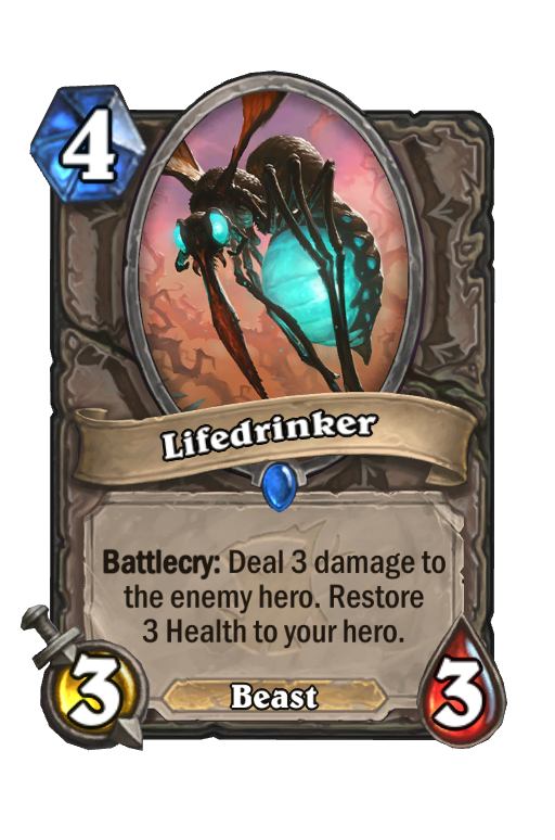 Lifedrinker Hearthstone kártya
