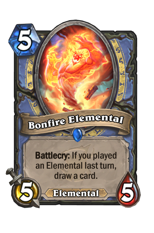 Bonfire Elemental Hearthstone kártya