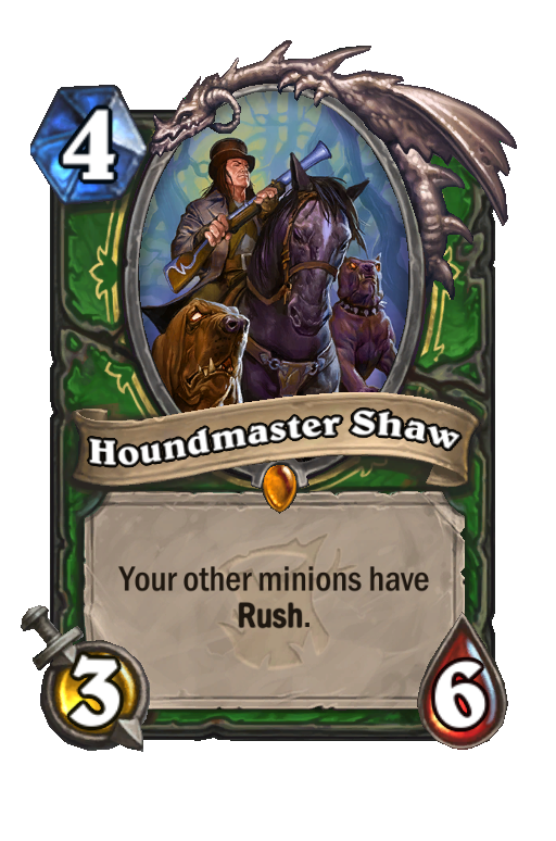 Houndmaster Shaw Hearthstone kártya