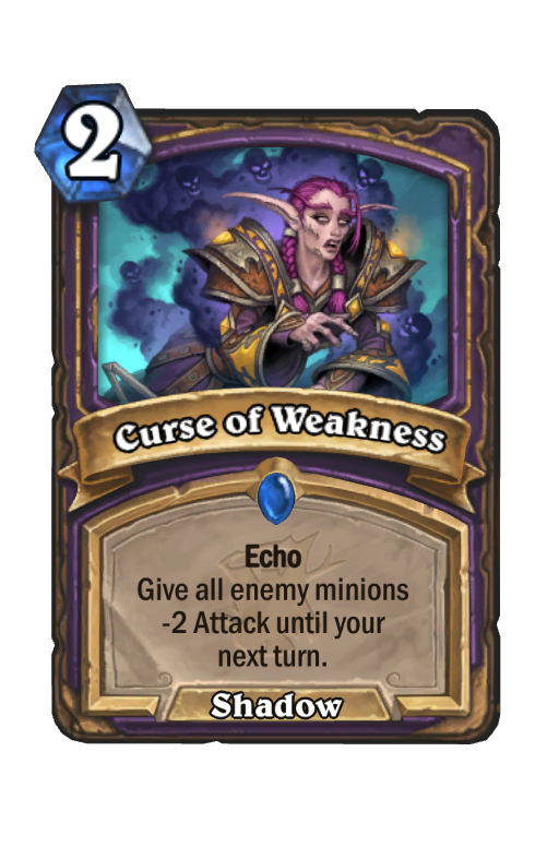 Curse of Weakness Hearthstone kártya