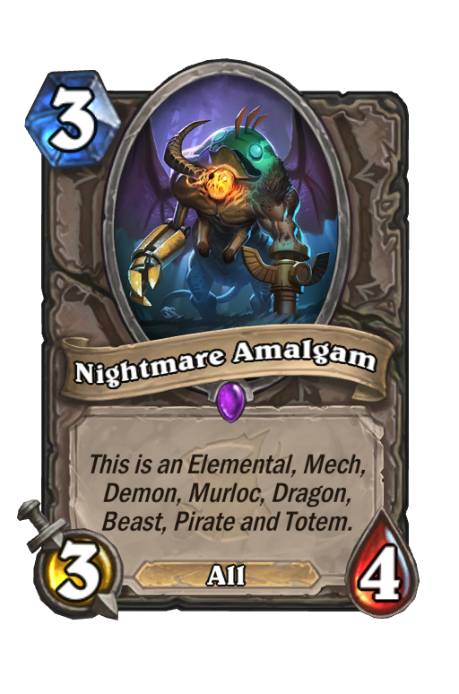 Nightmare Amalgam Hearthstone kártya