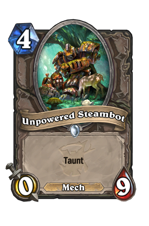 Unpowered Steambot Hearthstone kártya