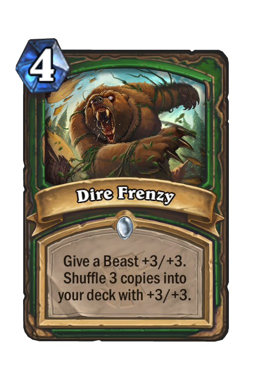 Dire Frenzy Hearthstone kártya