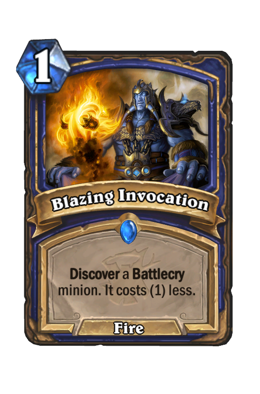Blazing Invocation Hearthstone kártya