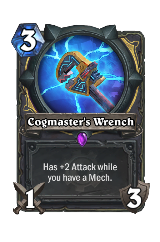 Cogmaster's Wrench Hearthstone kártya