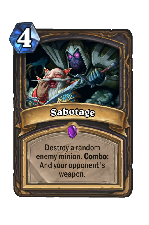 Sabotage Hearthstone kártya