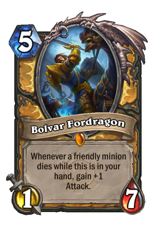 Bolvar Fordragon Hearthstone kártya