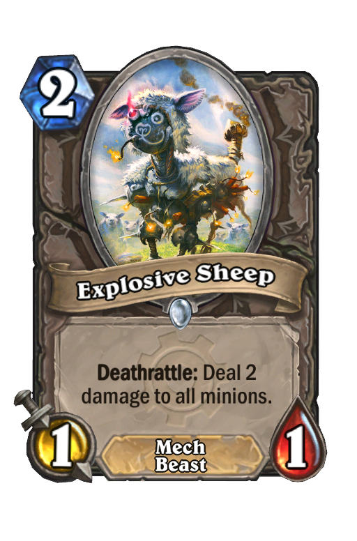 Explosive Sheep Hearthstone kártya