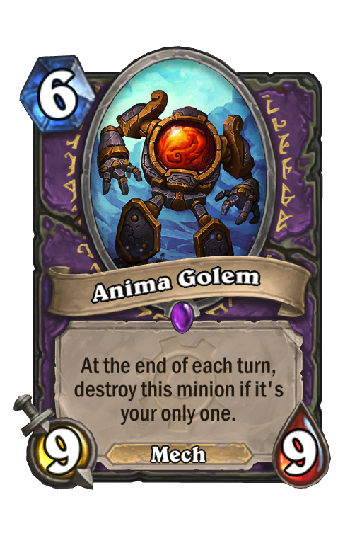 Anima Golem Hearthstone kártya