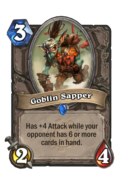 Goblin Sapper Hearthstone kártya