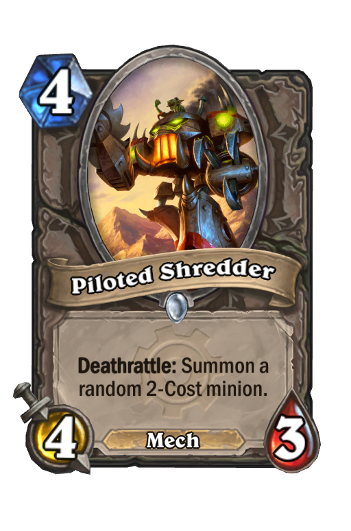 Piloted Shredder Hearthstone kártya