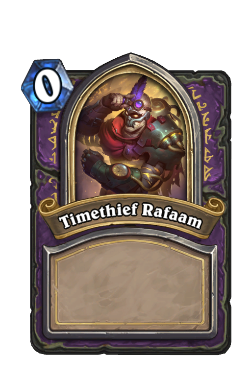 Timethief Rafaam Hearthstone kártya