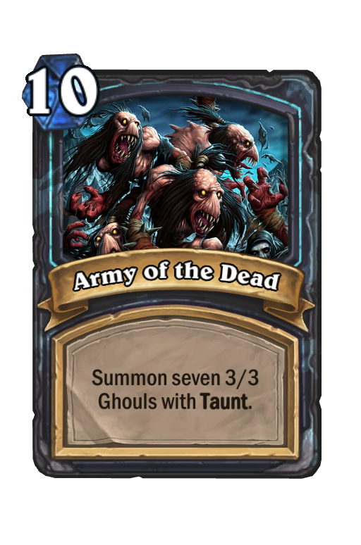 Army of the Dead Hearthstone kártya
