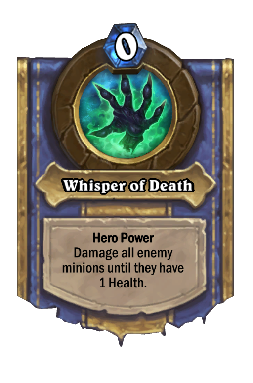 Whisper of Death Hearthstone kártya