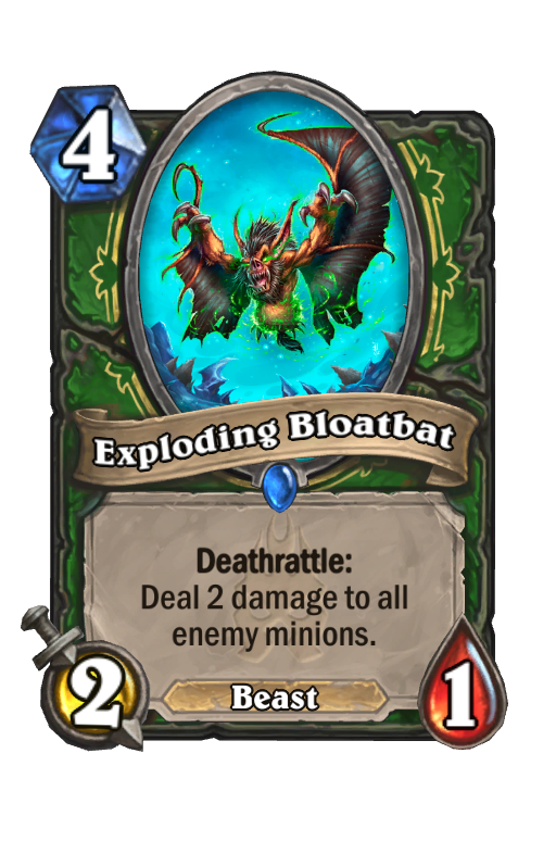 Exploding Bloatbat Hearthstone kártya