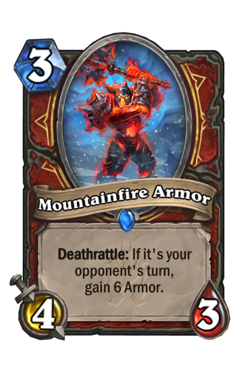 Mountainfire Armor Hearthstone kártya