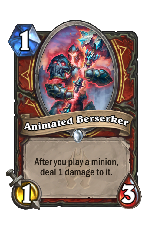 Animated Berserker Hearthstone kártya