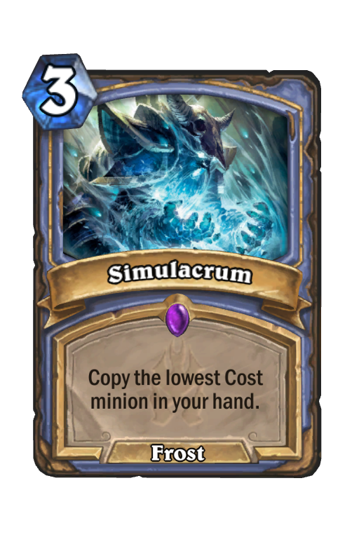 Simulacrum Hearthstone kártya