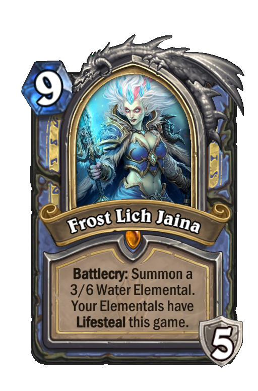 Frost Lich Jaina Hearthstone kártya