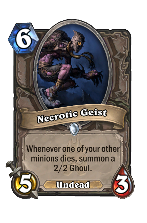 Necrotic Geist Hearthstone kártya