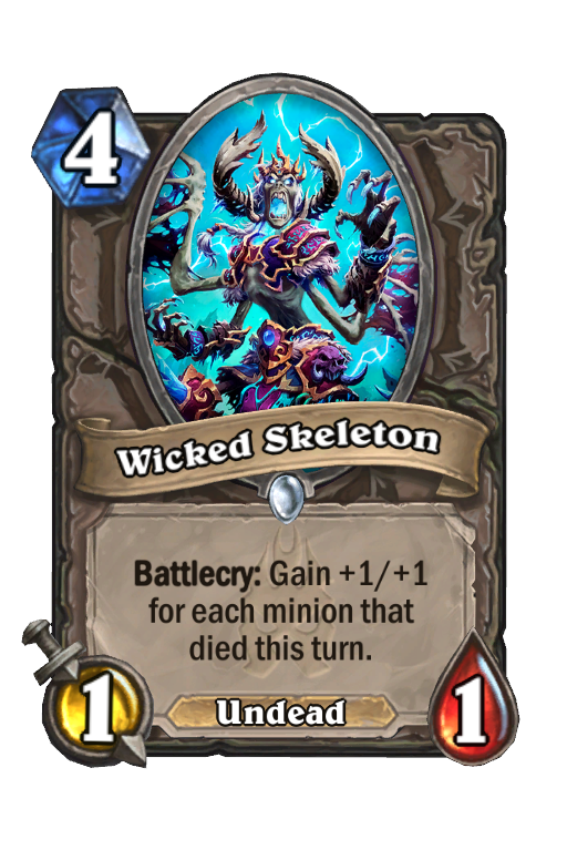 Wicked Skeleton Hearthstone kártya
