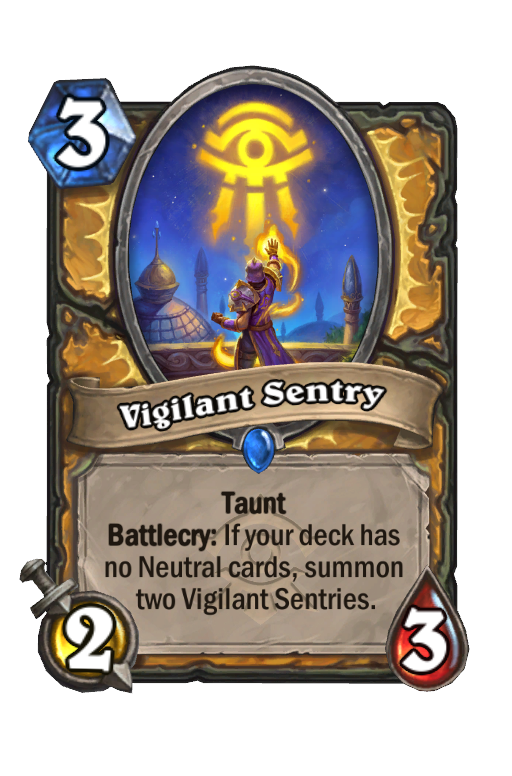Vigilant Sentry Hearthstone kártya