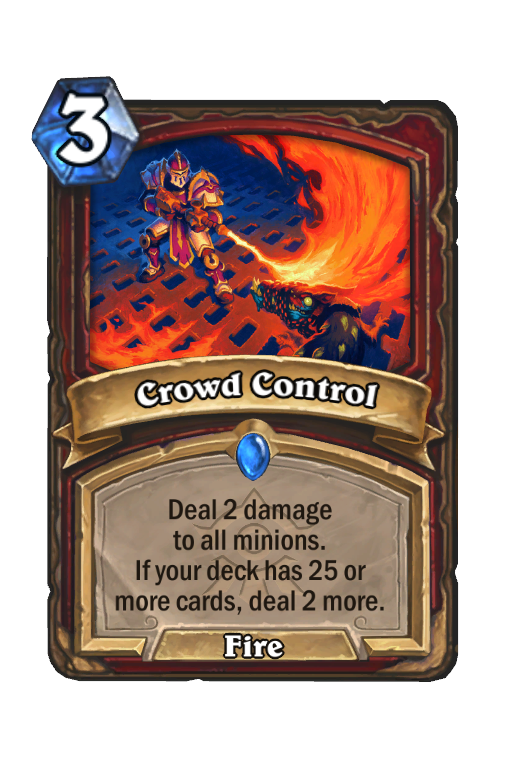Crowd Control Hearthstone kártya