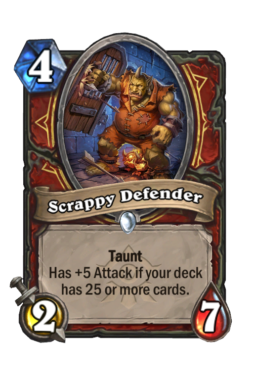 Scrappy Defender Hearthstone kártya