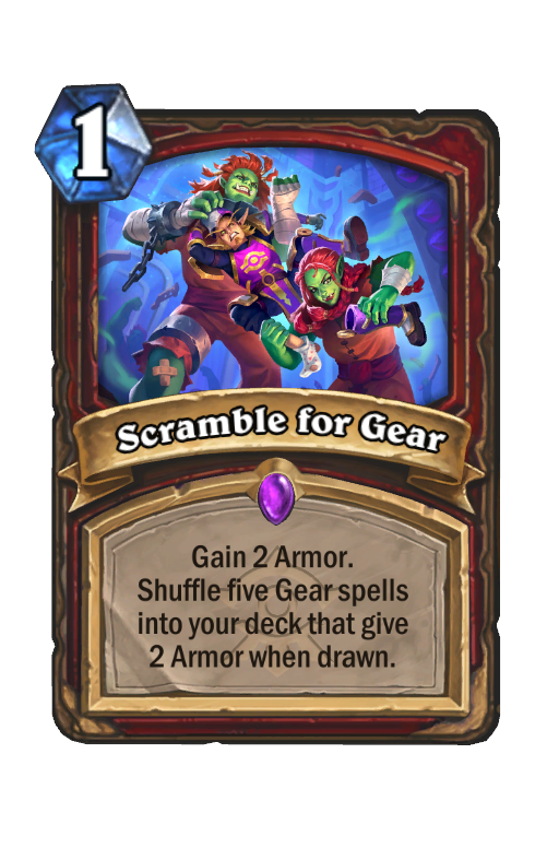 Scramble for Gear Hearthstone kártya
