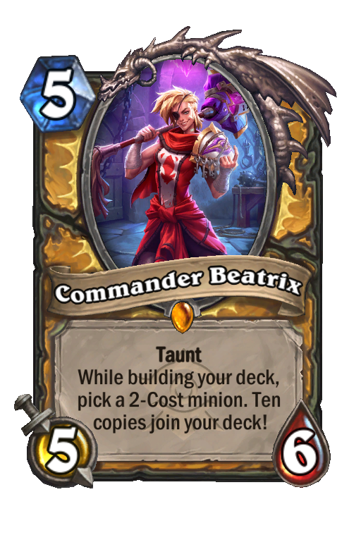 Commander Beatrix Hearthstone kártya
