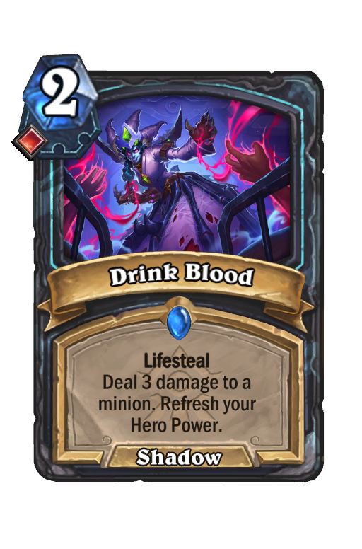 Drink Blood Hearthstone kártya