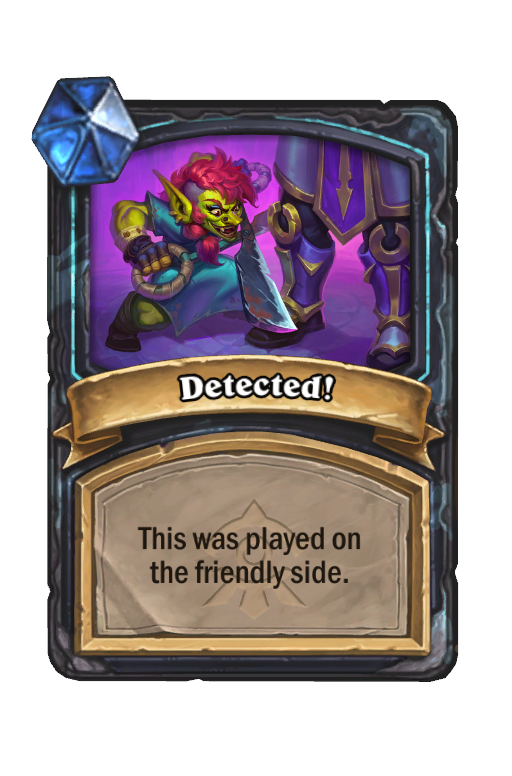 Detected! Hearthstone kártya
