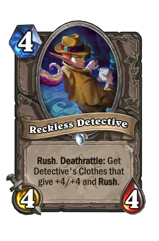 Reckless Detective Hearthstone kártya