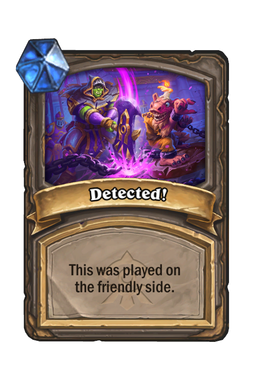 Detected! Hearthstone kártya